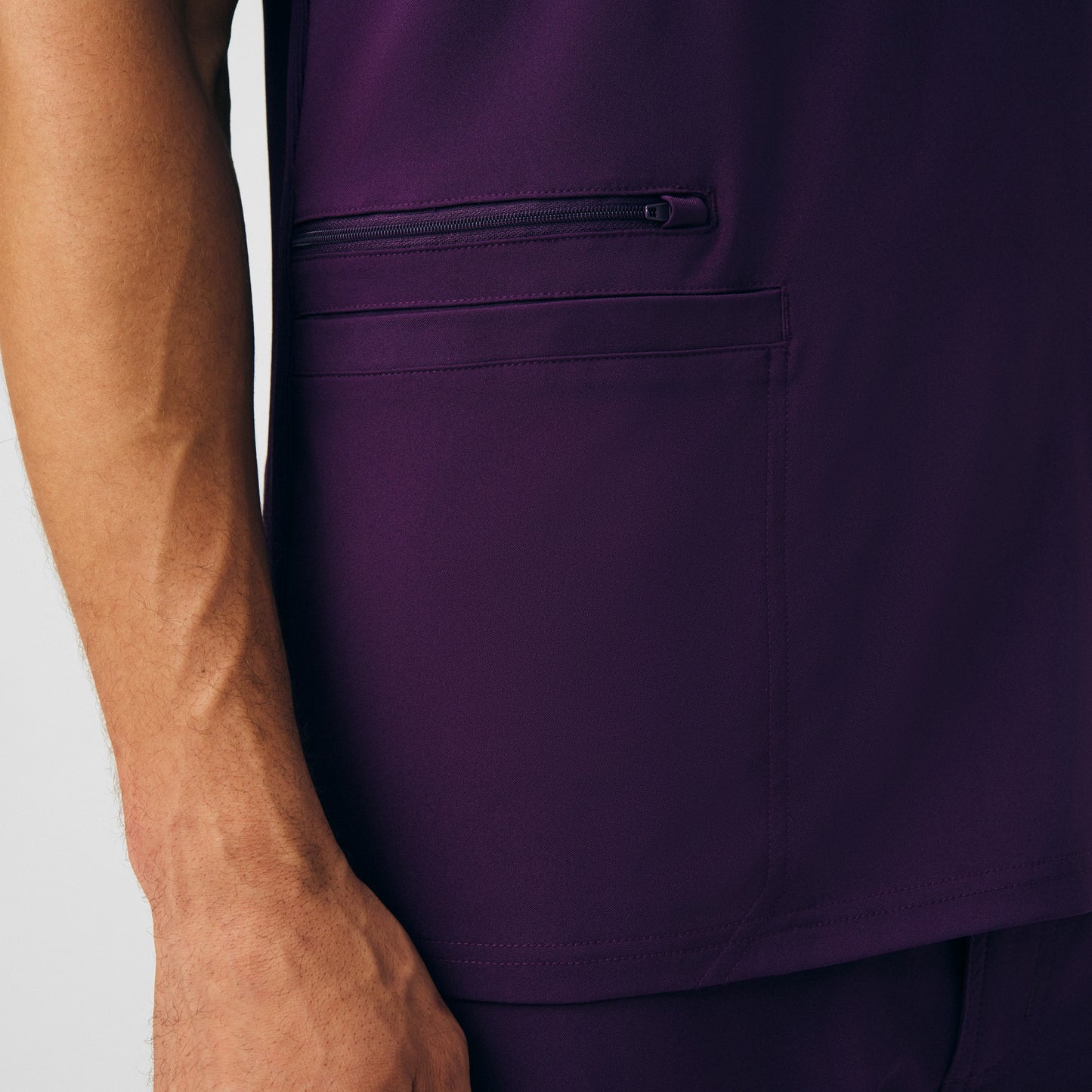 Forward 4-Pocket V-Neck Top  | Eggplant