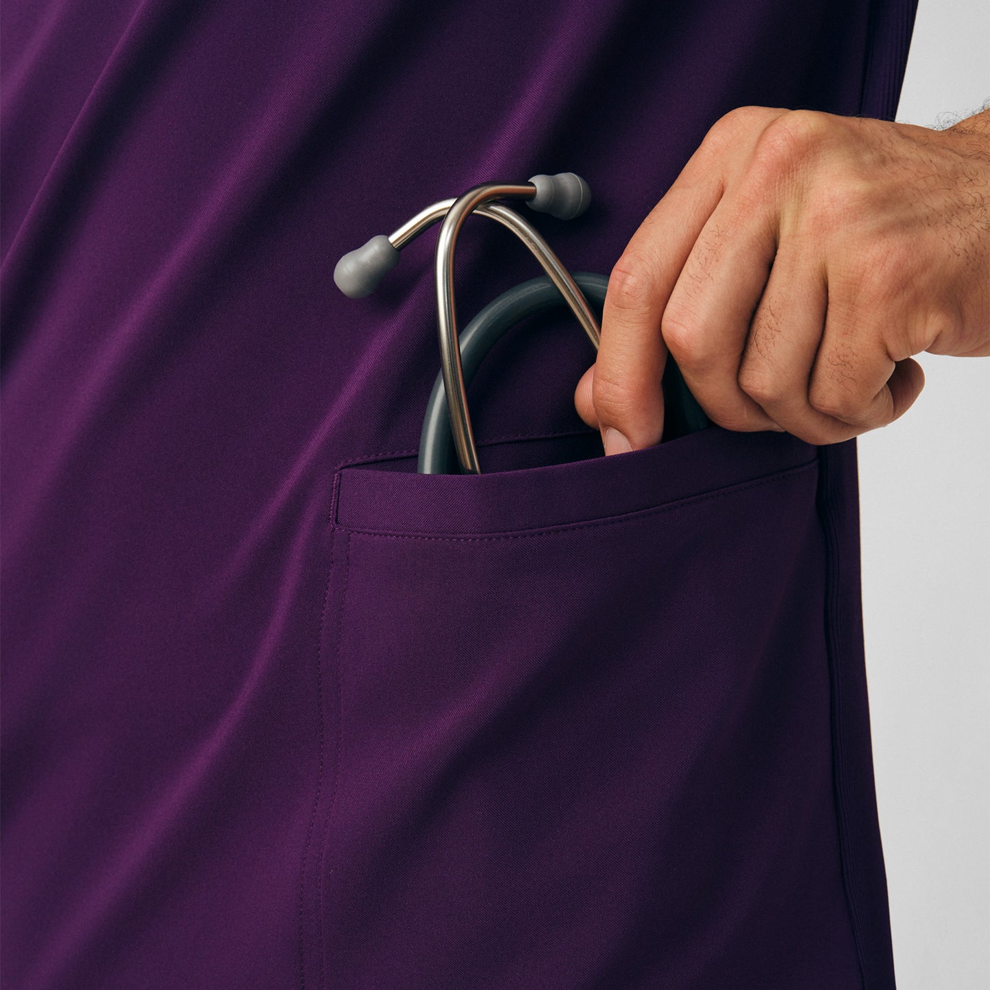 Forward 4-Pocket V-Neck Top  | Eggplant