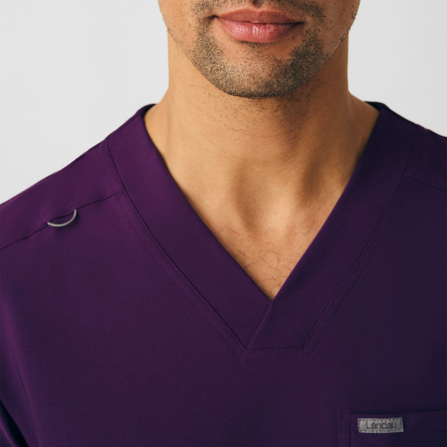 Forward 4-Pocket V-Neck Top  | Eggplant