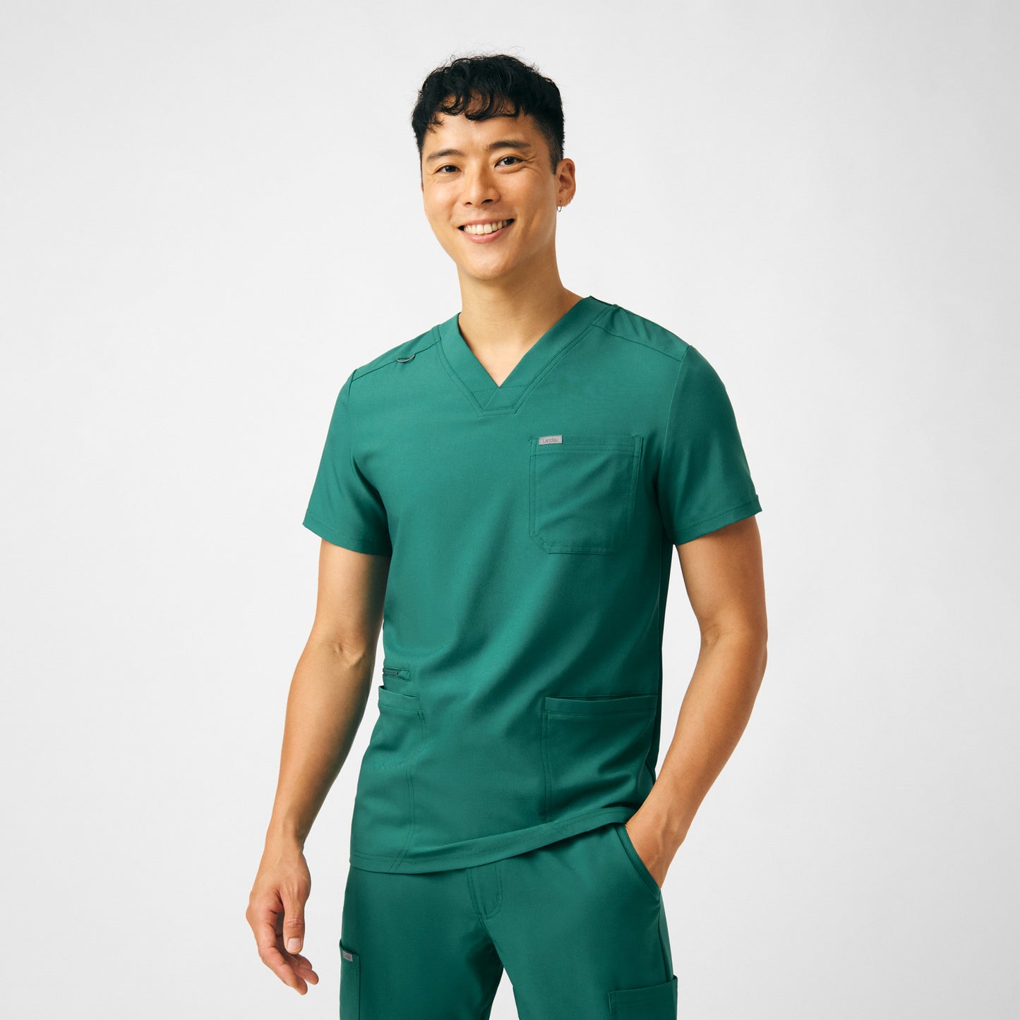 Forward 4-Pocket V-Neck Top  | Hunter