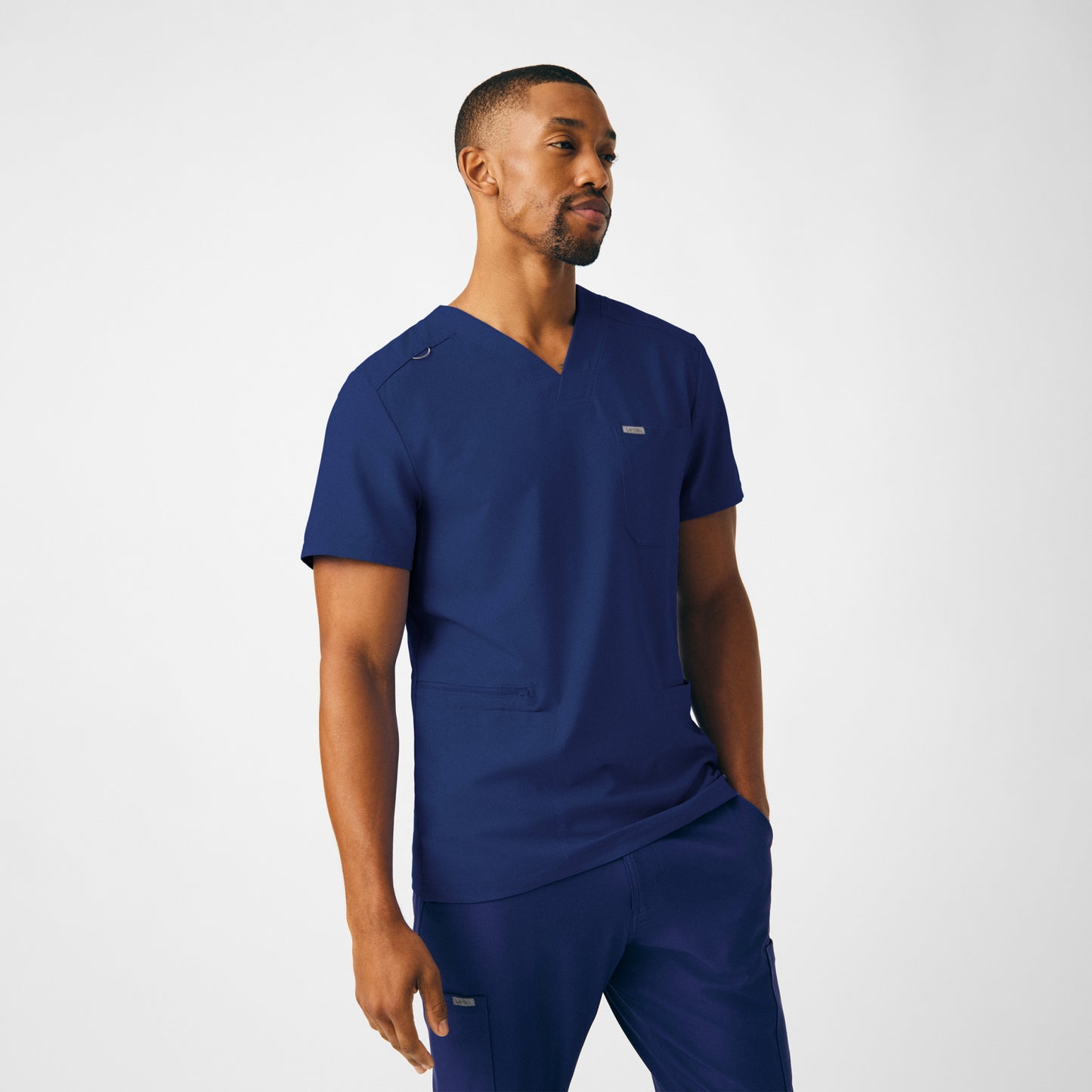 Forward 4-Pocket V-Neck Top  | Navy