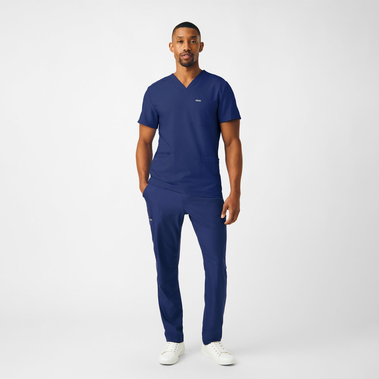 Forward 4-Pocket V-Neck Top  | Navy