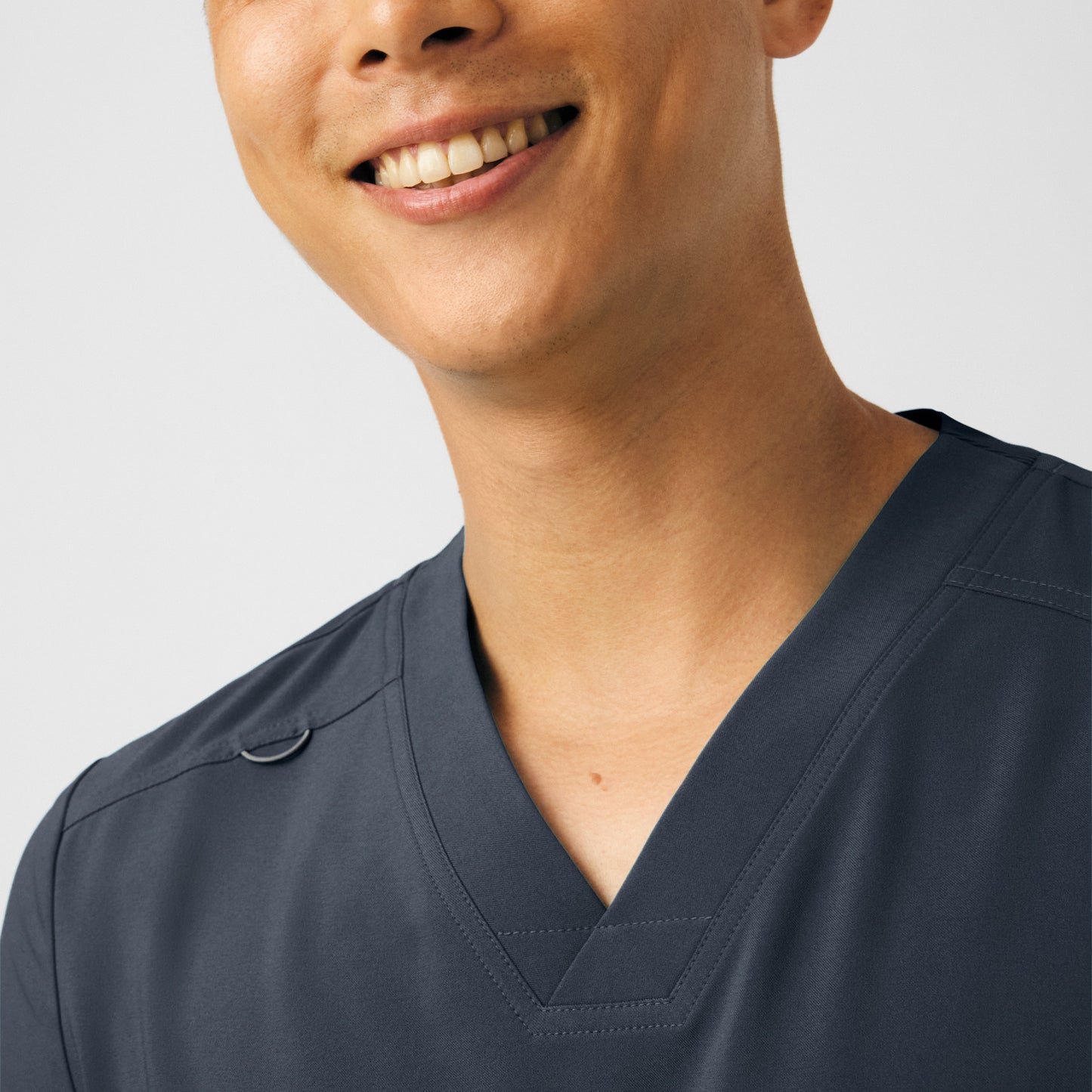 Forward 4-Pocket V-Neck Top  | Pewter