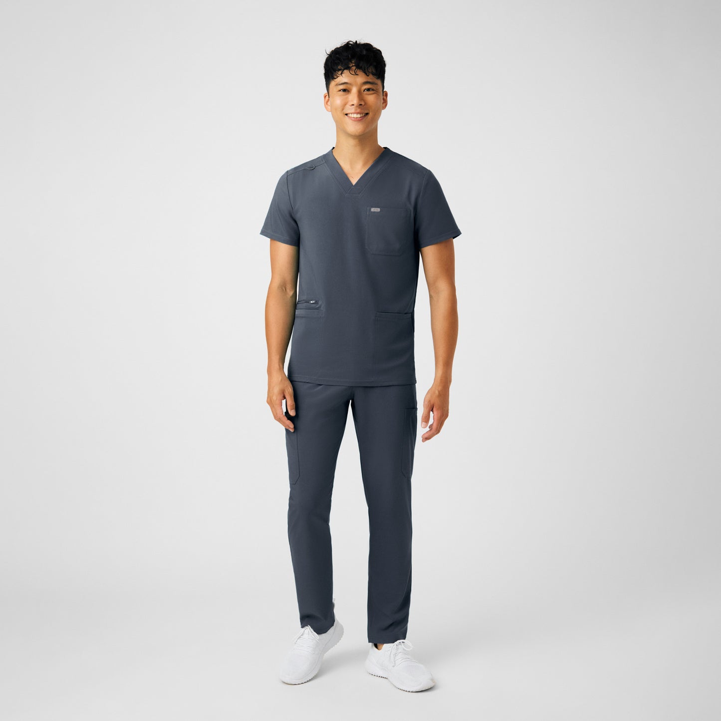 Forward 4-Pocket V-Neck Top  | Pewter