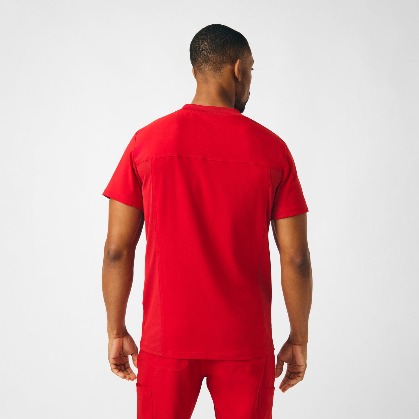Forward 4-Pocket V-Neck Top  | Red
