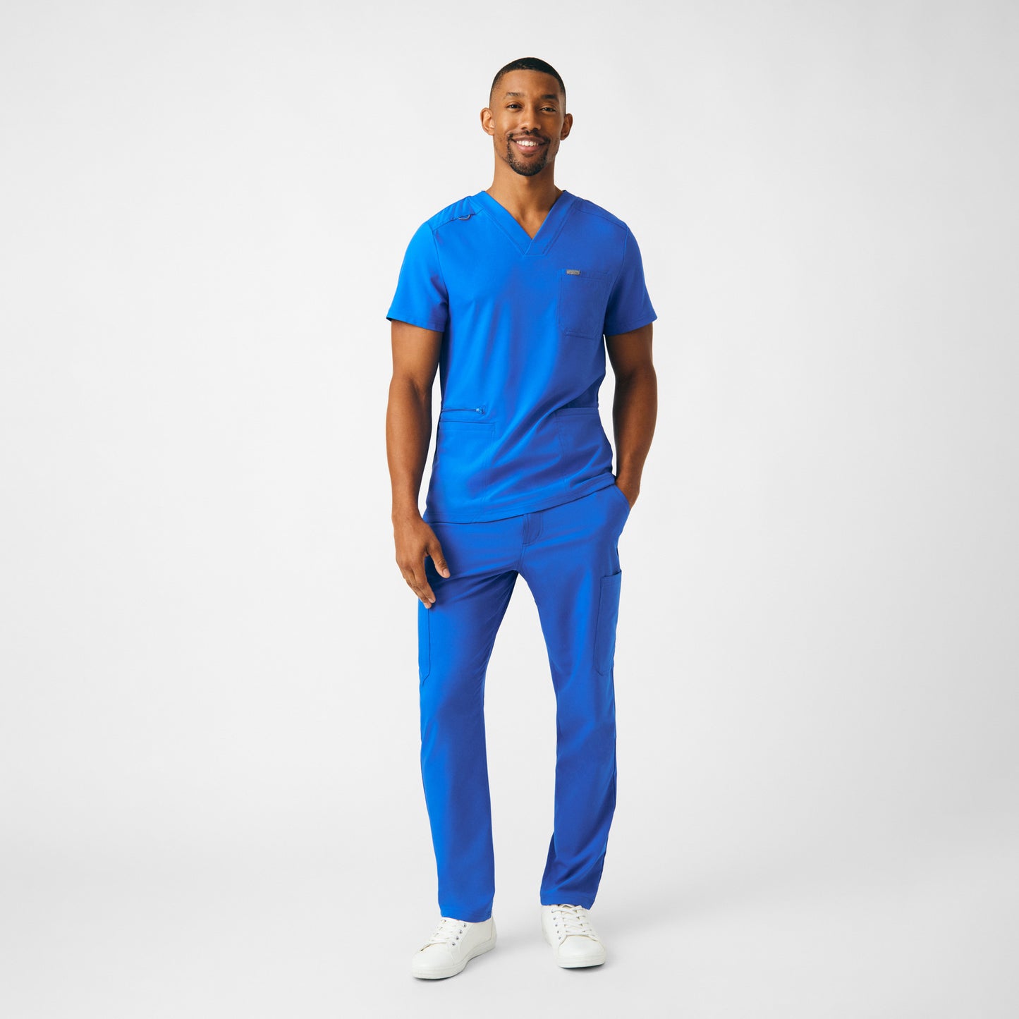 Forward 4-Pocket V-Neck Top  | Royal