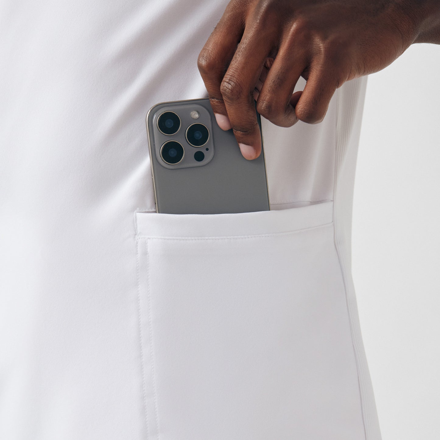 Forward 4-Pocket V-Neck Top  | White