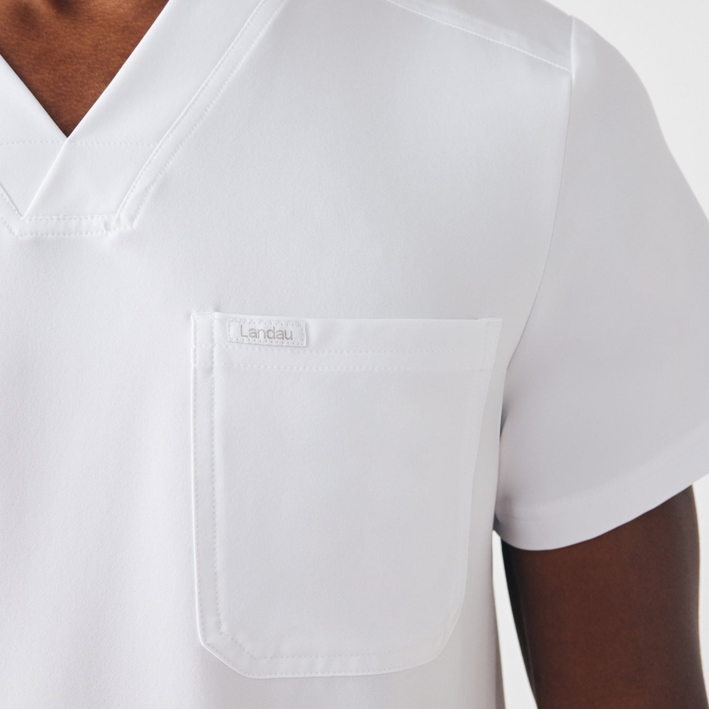 Forward 4-Pocket V-Neck Top  | White