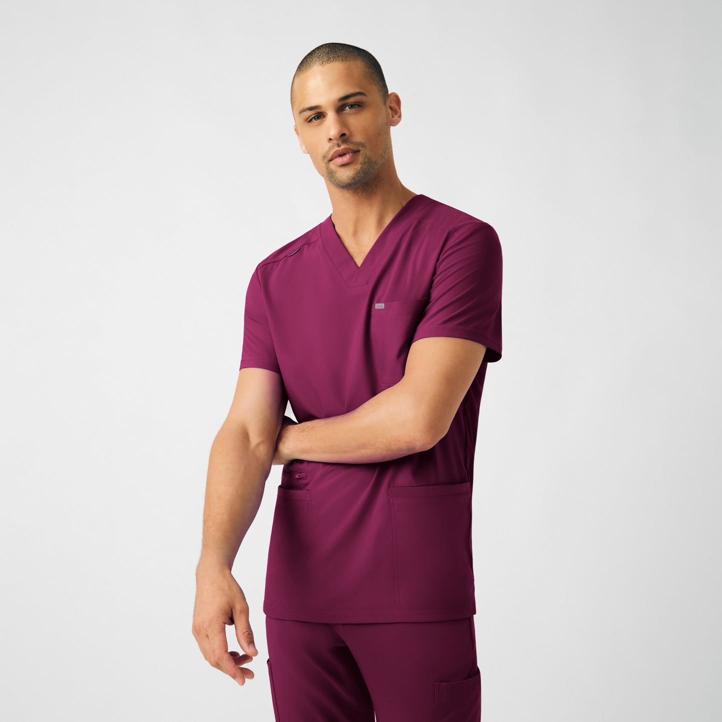 Forward 4-Pocket V-Neck Top  | Wine