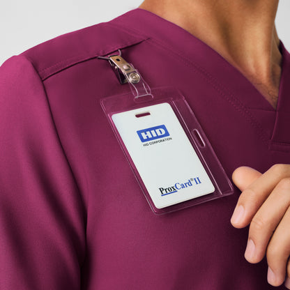 Forward 4-Pocket V-Neck Top  | Wine