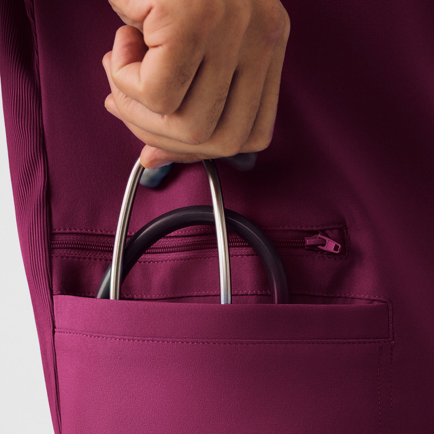 Forward 4-Pocket V-Neck Top  | Wine