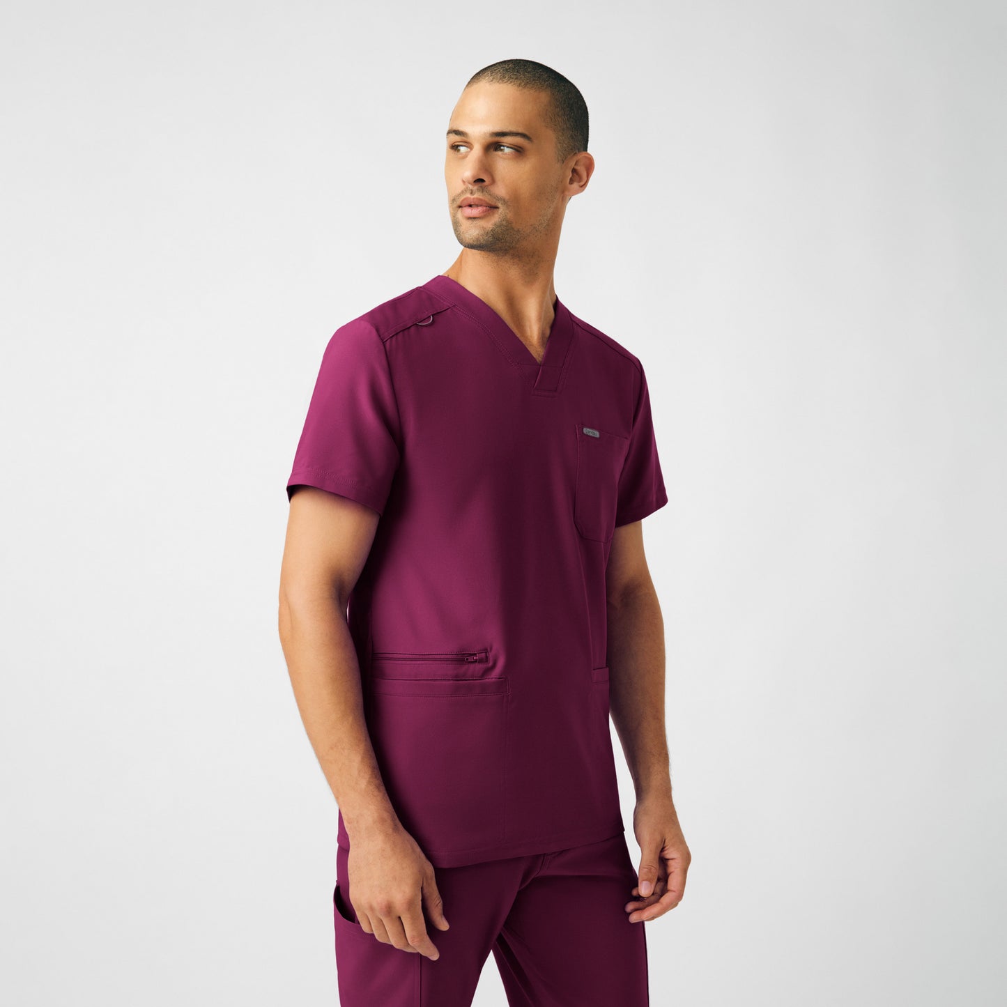 Forward 4-Pocket V-Neck Top  | Wine
