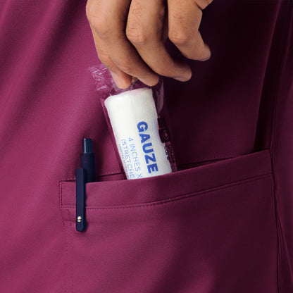 Forward 4-Pocket V-Neck Top  | Wine