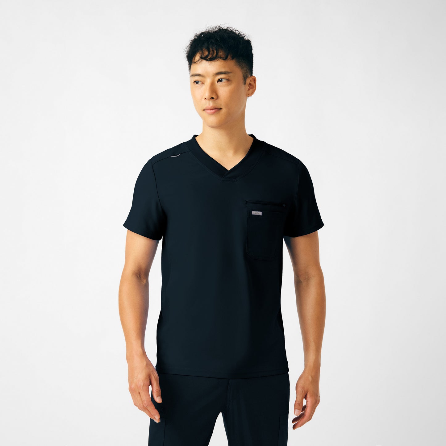 Forward 2-Pocket V-Neck Top  | Black