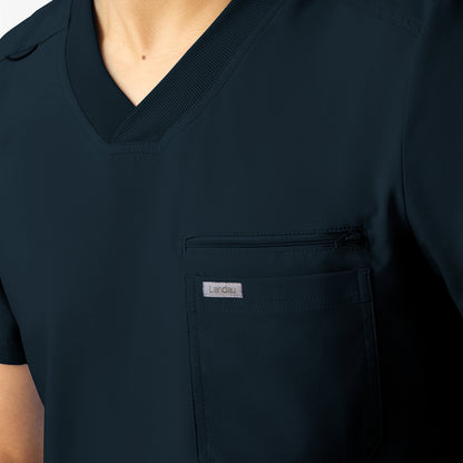 Forward 2-Pocket V-Neck Top  | Black