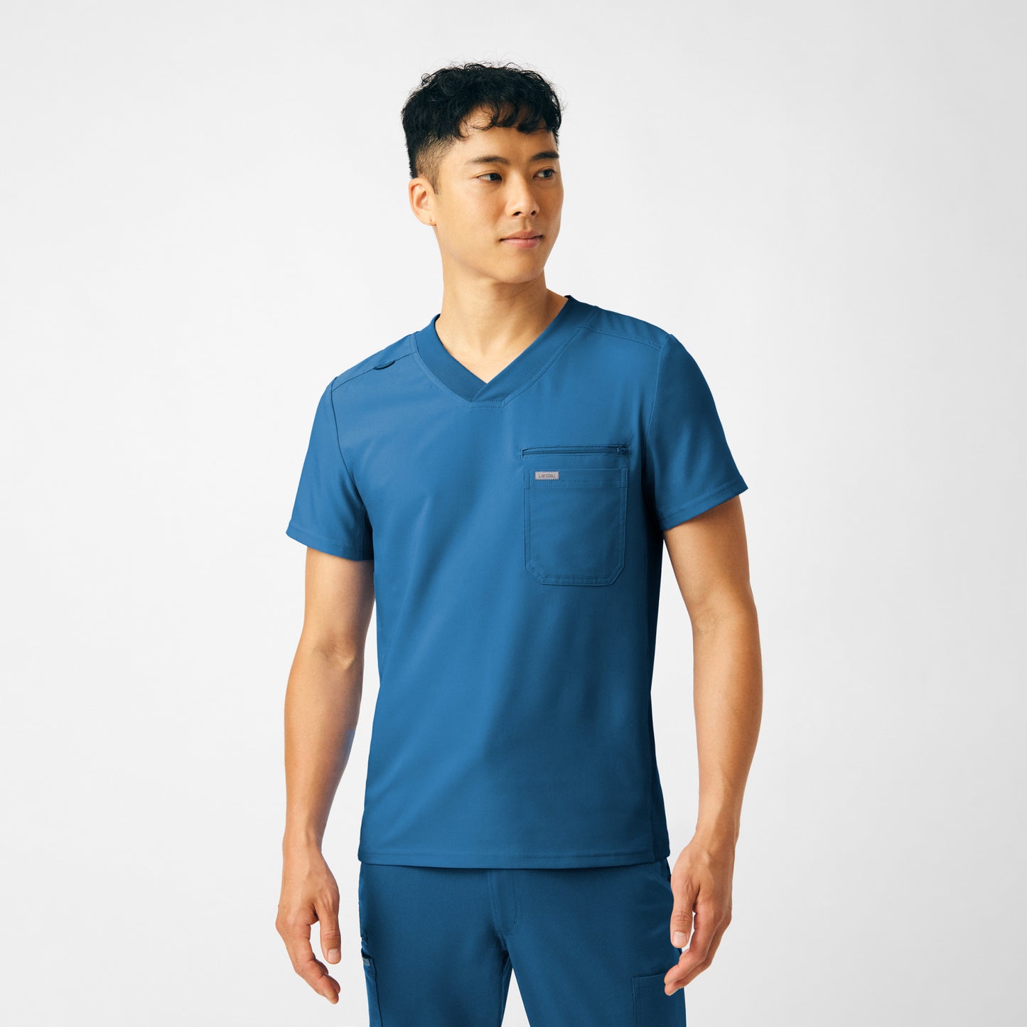 Forward 2-Pocket V-Neck Top  | Caribbean