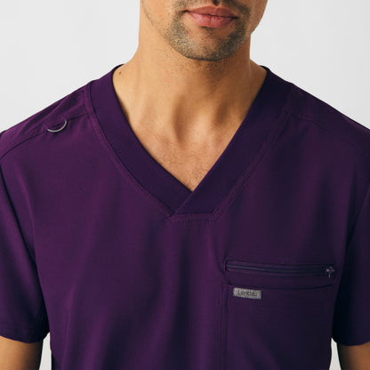 Forward 2-Pocket V-Neck Top  | Eggplant