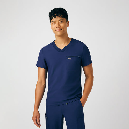 Forward 2-Pocket V-Neck Top  | Navy