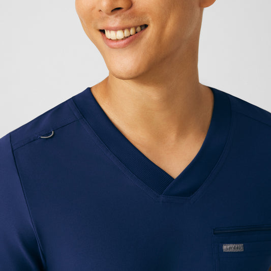 Forward 2-Pocket V-Neck Top  | Navy
