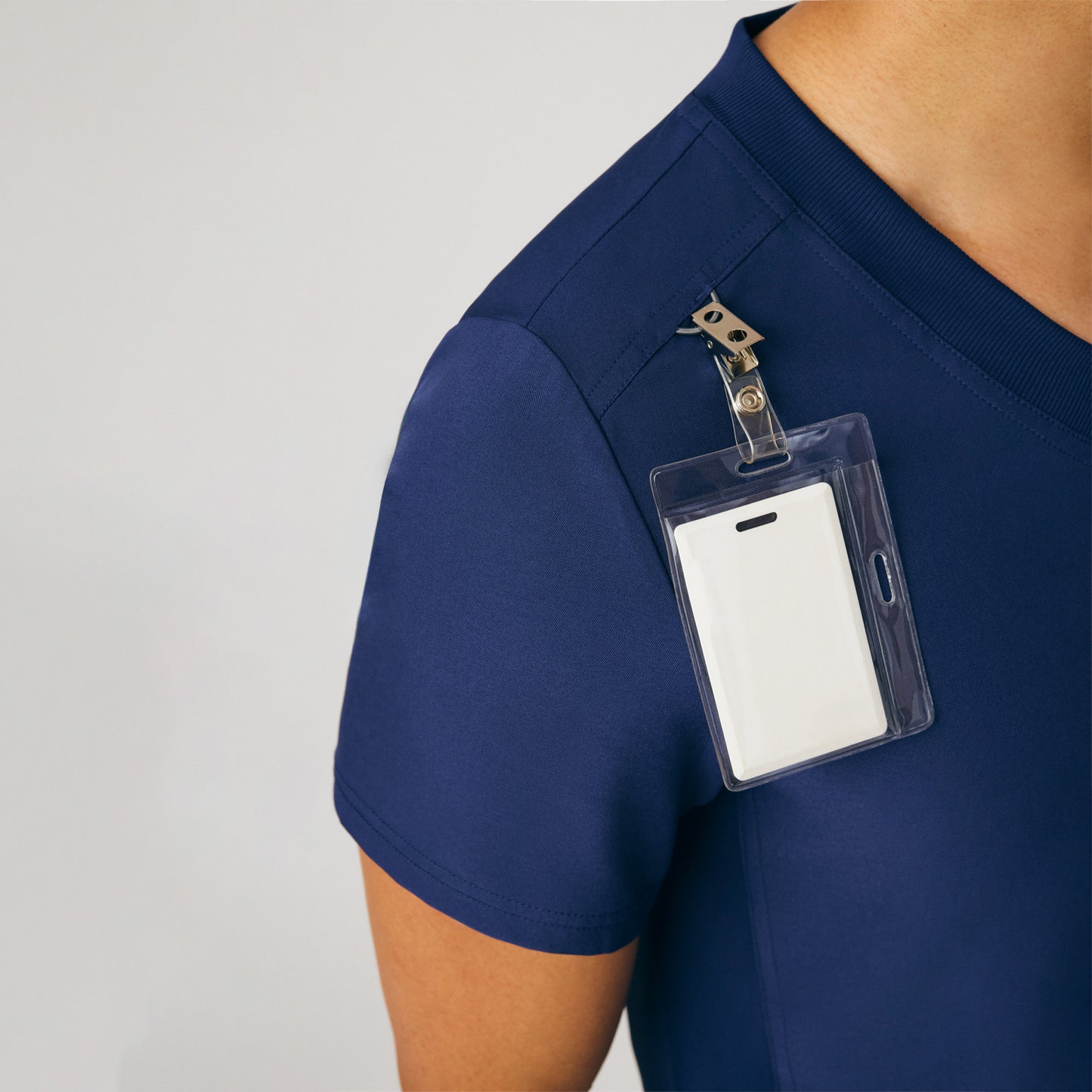 Forward 2-Pocket V-Neck Top  | Navy