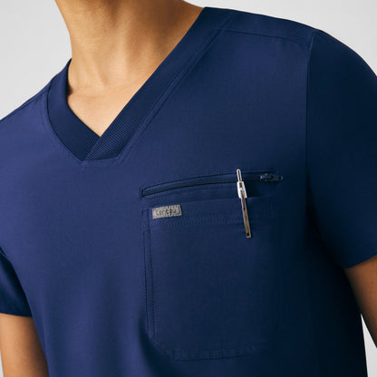 Forward 2-Pocket V-Neck Top  | Navy