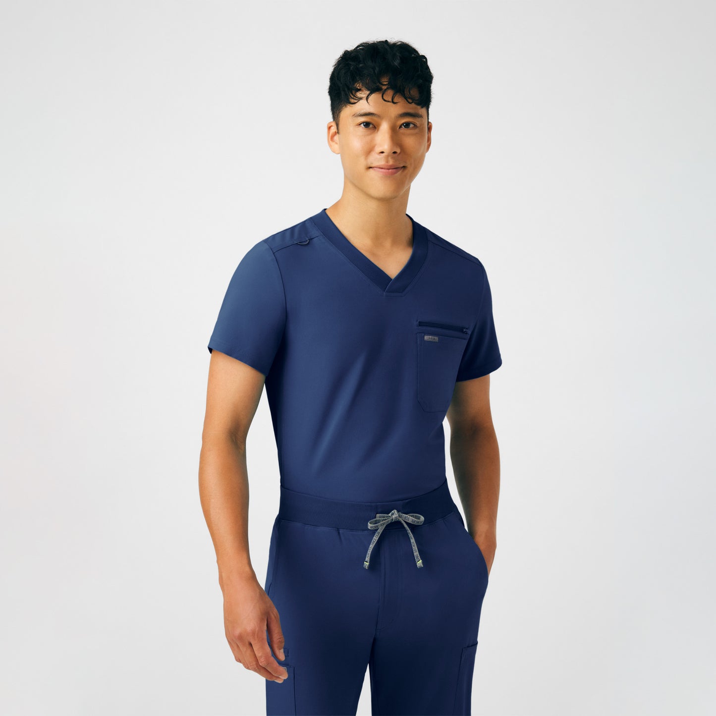 Forward 2-Pocket V-Neck Top  | Navy