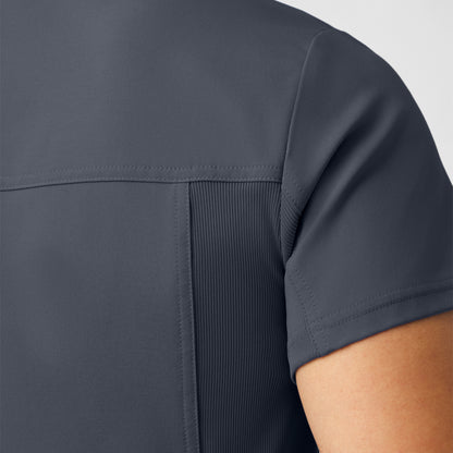 Forward 2-Pocket V-Neck Top  | Pewter