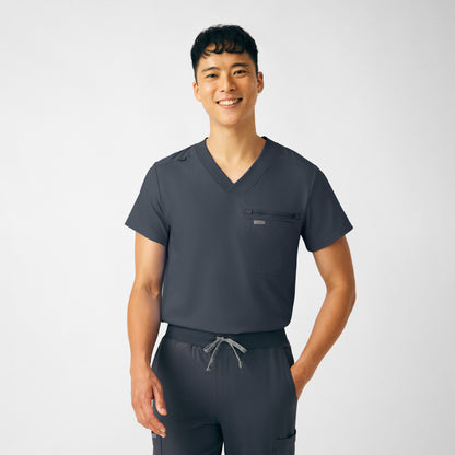 Forward 2-Pocket V-Neck Top  | Pewter