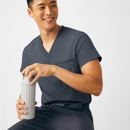 Forward 2-Pocket V-Neck Top  | Pewter