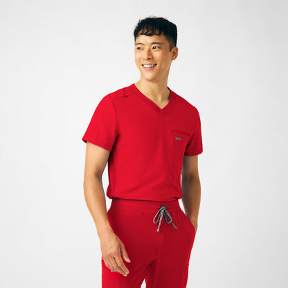 Forward 2-Pocket V-Neck Top  | Red
