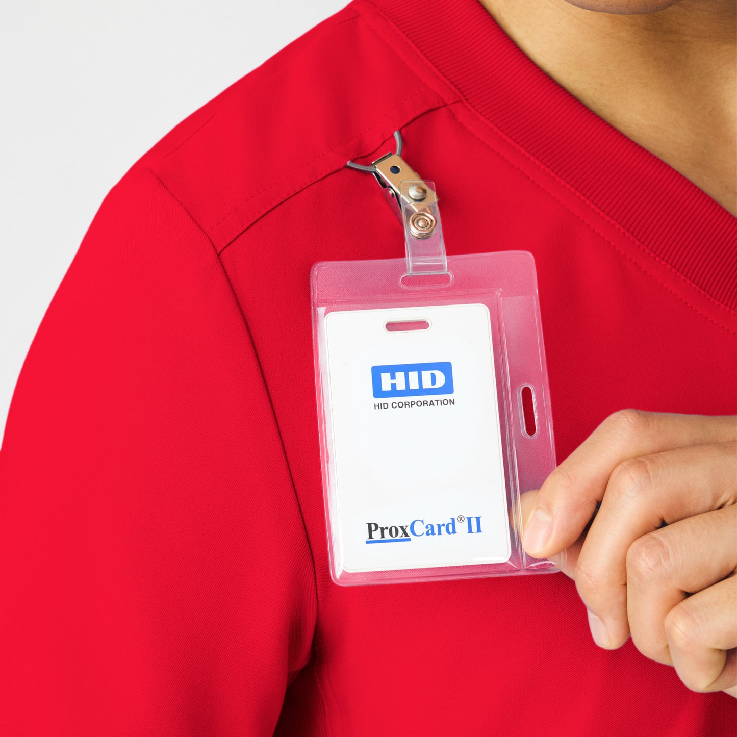 Forward 2-Pocket V-Neck Top  | Red