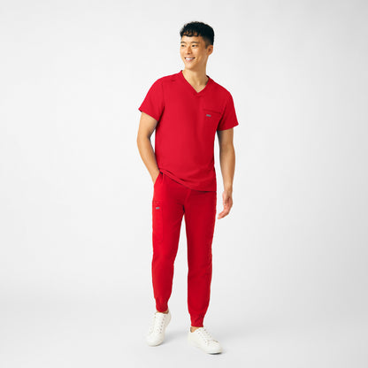 Forward 2-Pocket V-Neck Top  | Red