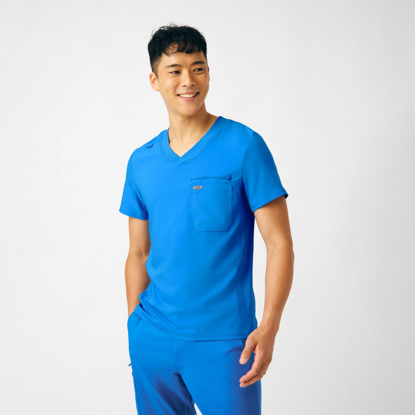 Forward 2-Pocket V-Neck Top  | Royal