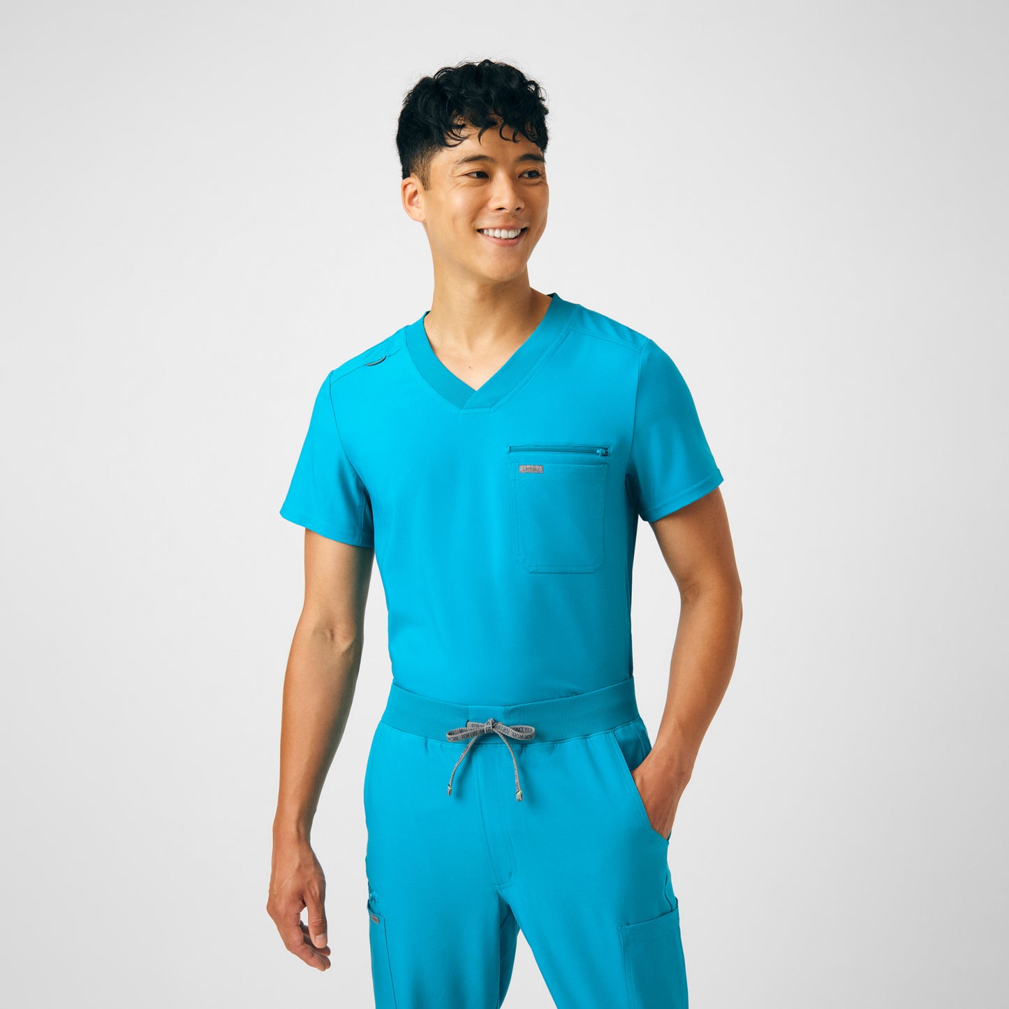 Forward 2-Pocket V-Neck Top  | Teal