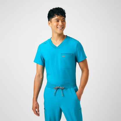 Forward 2-Pocket V-Neck Top  | Teal