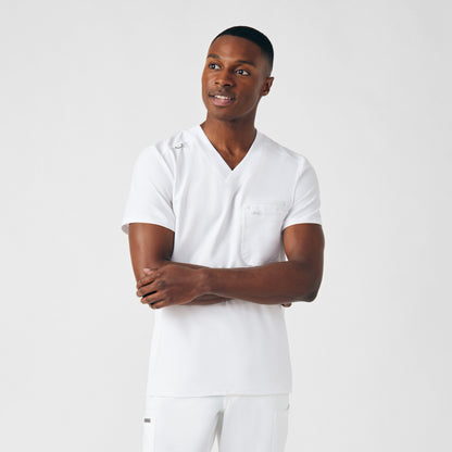 Forward 2-Pocket V-Neck Top  | White