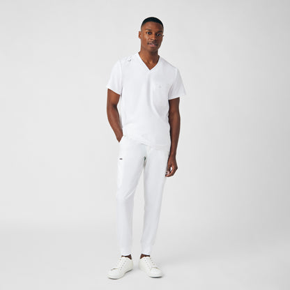 Forward 2-Pocket V-Neck Top  | White