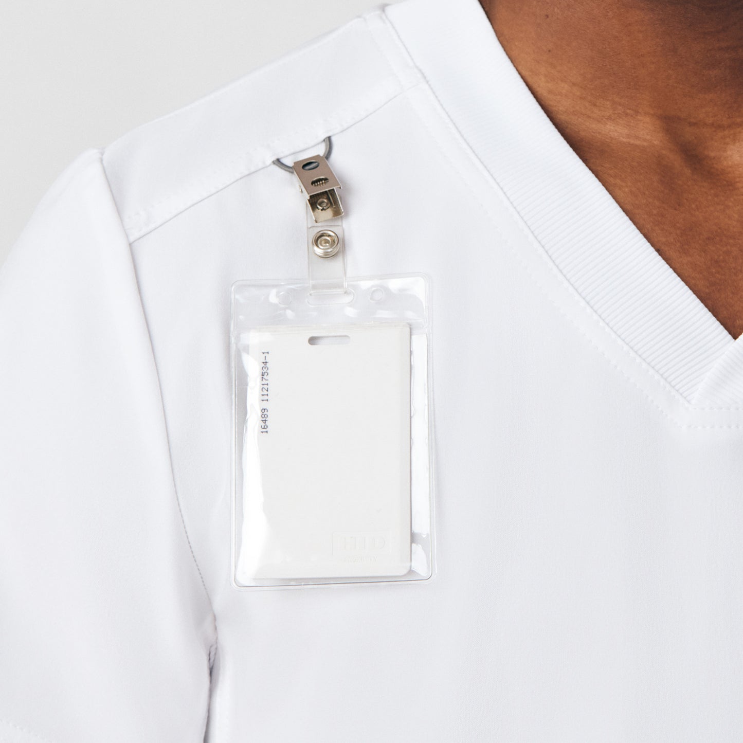 Forward 2-Pocket V-Neck Top  | White