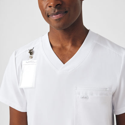 Forward 2-Pocket V-Neck Top  | White