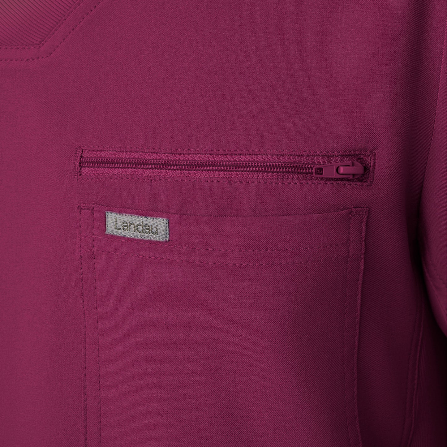 Forward 2-Pocket V-Neck Top  | Wine