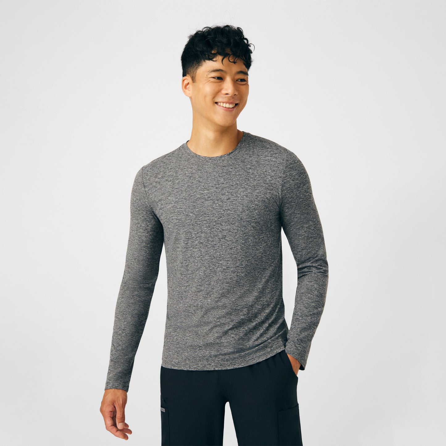 Forward Long-Sleeve Tee  | Heather Black