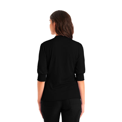 Forward 3-Pocket Y-Neck Top  | Black