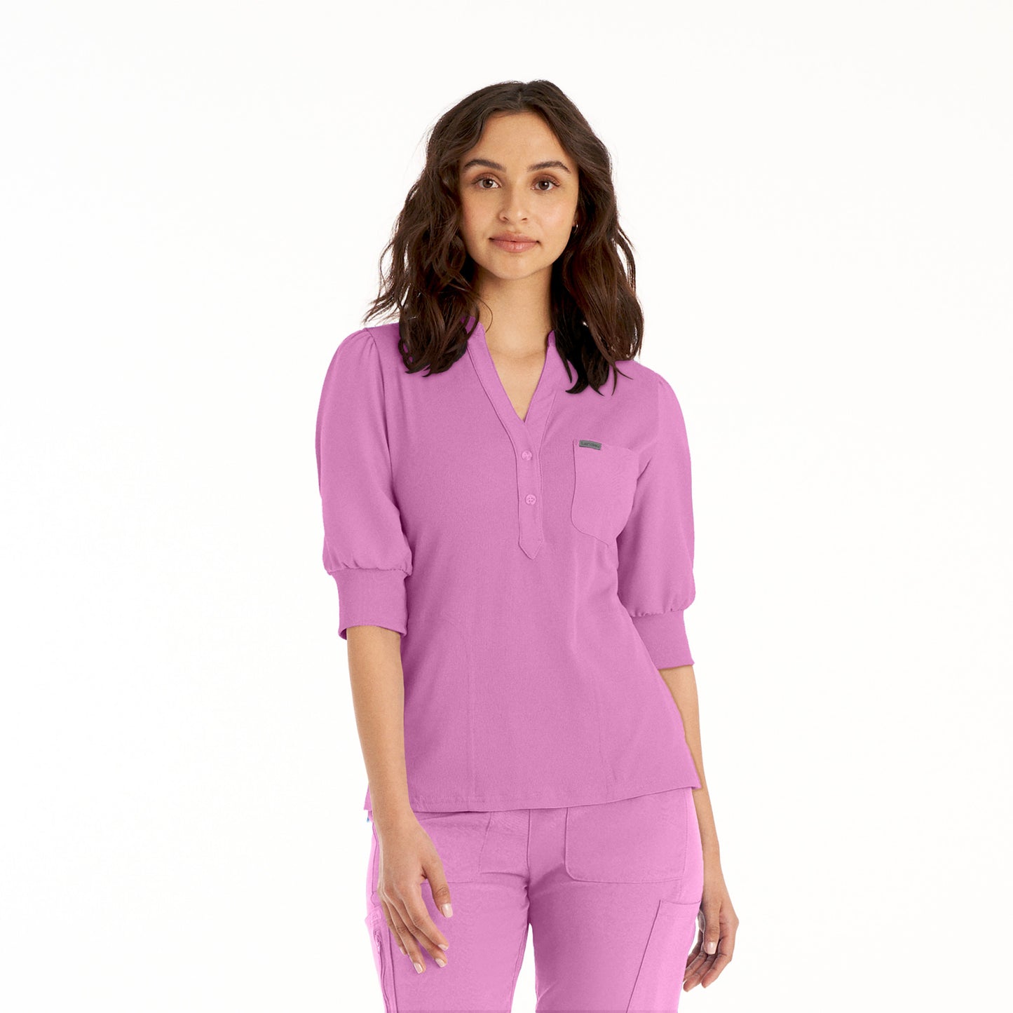 Forward 3-Pocket Y-Neck Top  | Bella Rosa