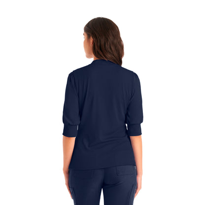 Forward 3-Pocket Y-Neck Top  | Navy