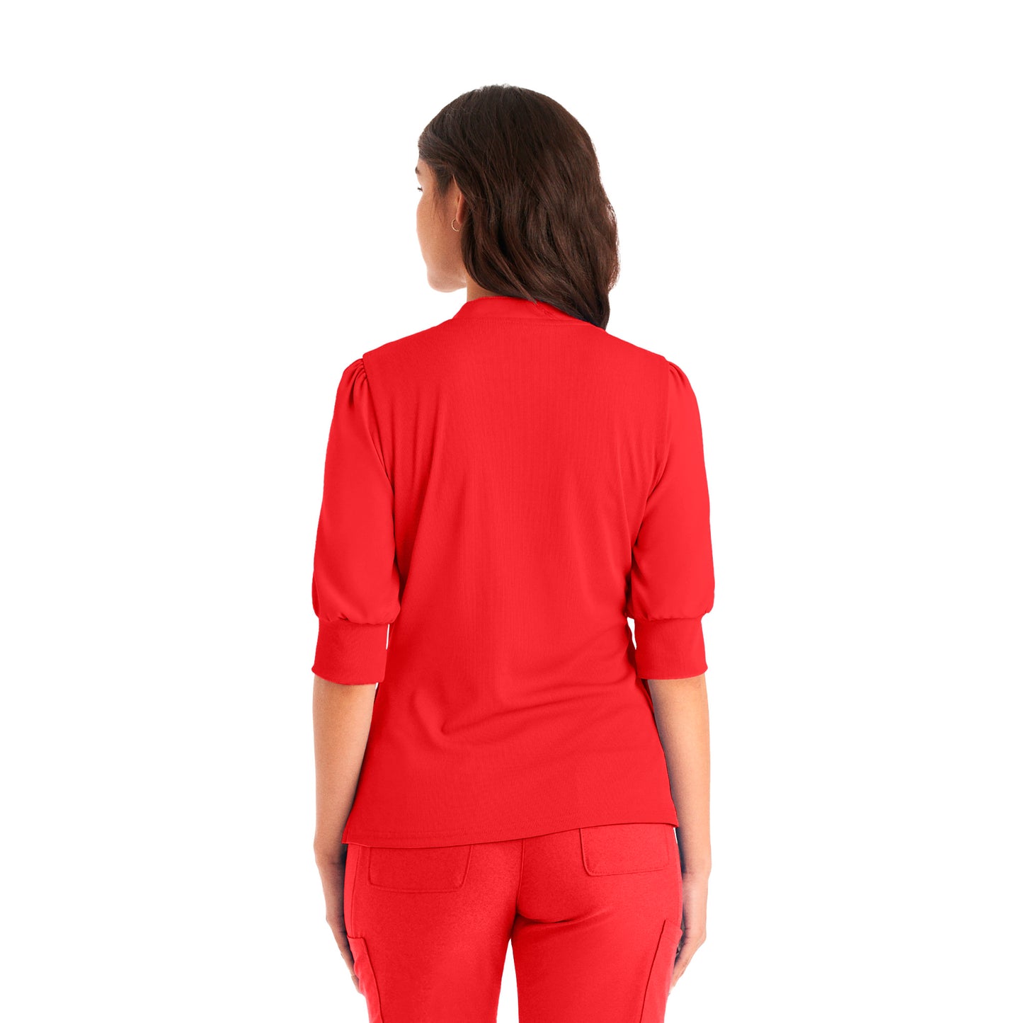 Forward 3-Pocket Y-Neck Top  | Red