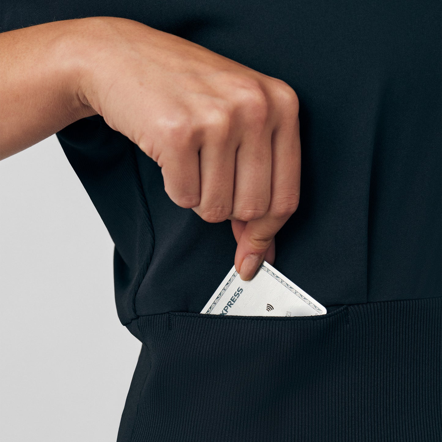 Forward 2-Pocket V-Neck Top  | Black