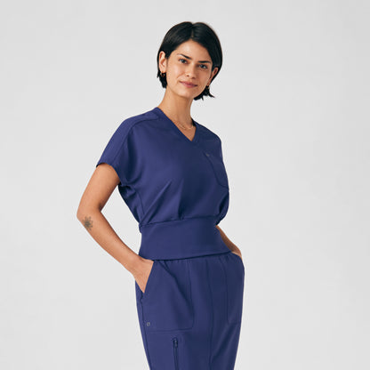 Forward 2-Pocket V-Neck Top  | Navy