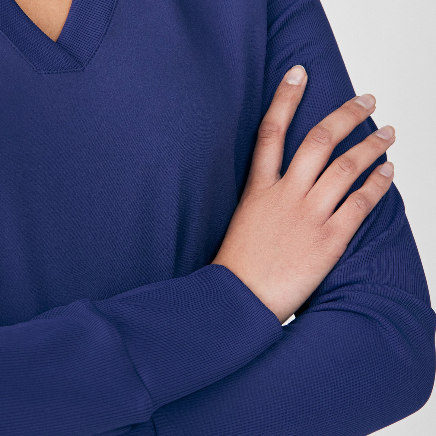 Forward 2-Pocket V-Neck Top  | Navy