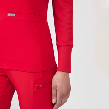 Forward 2-Pocket V-Neck Top  | Red