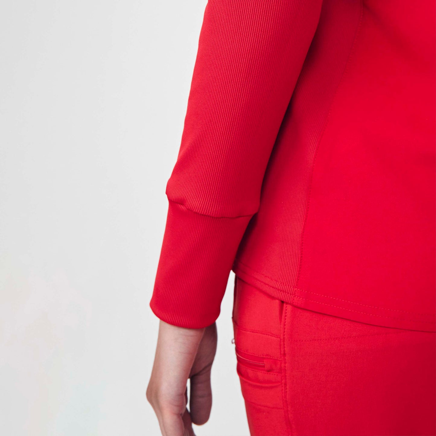 Forward 2-Pocket V-Neck Top  | Red